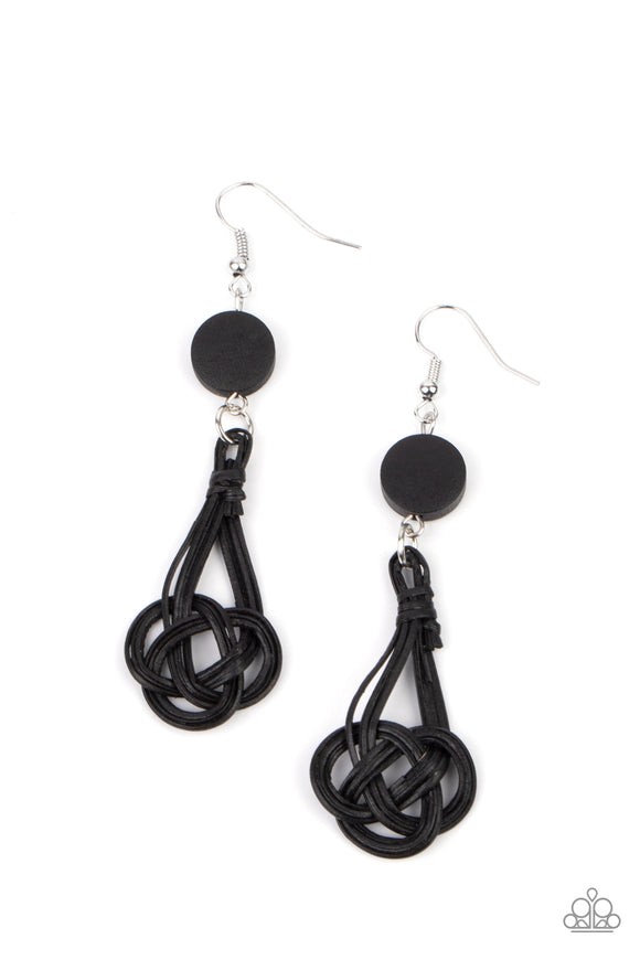 Paparazzi Earring - Twisted Torrents - Black
