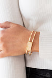 Paparazzi Bracelet - Remarkably Cute and Resolute - Gold