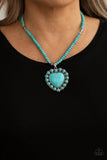 Paparazzi Necklace - A Heart of Stone - Blue LOP