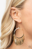 Paparazzi Earring - Radiant Chimes - Gold