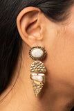 Paparazzi Earring - Earthy Extravagance - Gold
