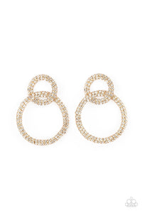 Paparazzi Earring - Intensely Icy - Gold