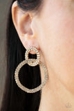 Paparazzi Earring - Intensely Icy - Gold