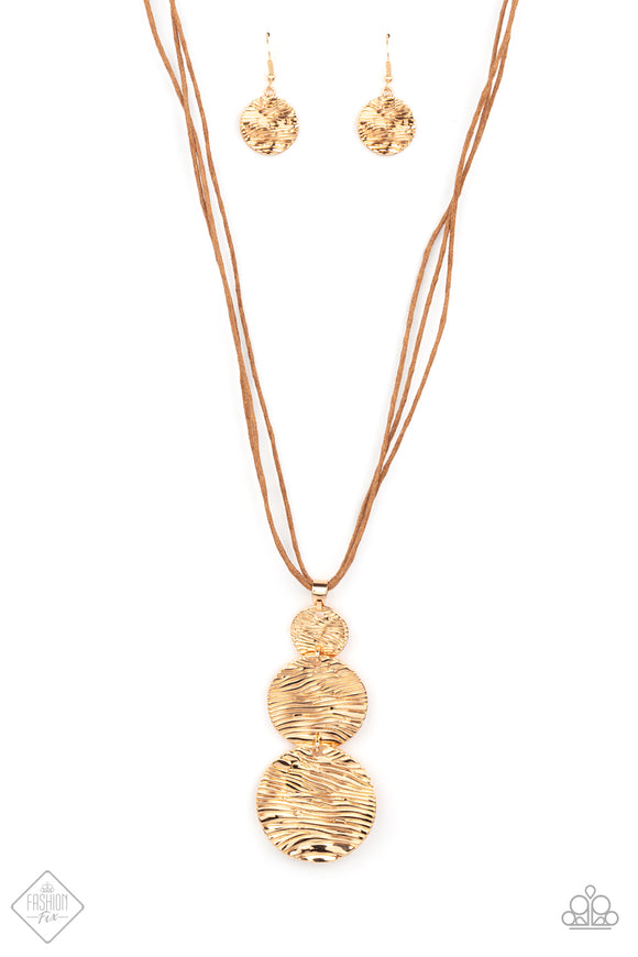 Paparazzi Necklace - Circulating Shimmer - Gold