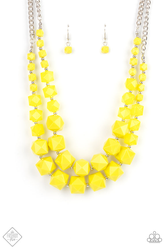 Paparazzi Necklace - Summer Excursion - Yellow