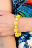 Paparazzi Bracelet - Trendsetting Tourist - Yellow