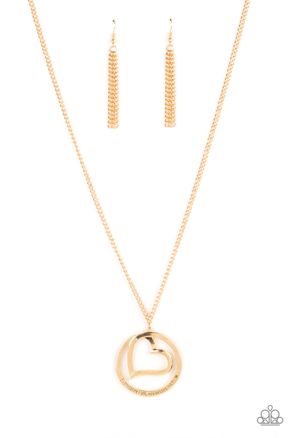 Paparazzi Necklace - Positively Perfect - Gold