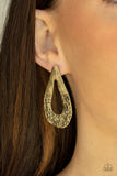Paparazzi Earring - Industrial Antiquity - Brass