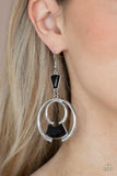 Paparazzi Earring - Deco Dancing - Black