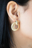 Paparazzi Earring - Industrial Innovator - Gold Clip-On