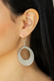 Paparazzi Earring - Outer Plains - Silver