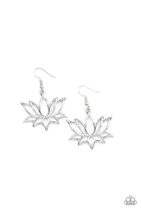 Paparazzi Earring - Lotus Ponds - Silver