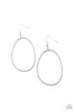 Paparazzi Earring - OVAL-ruled! - White