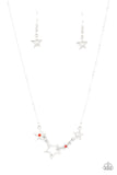 Paparazzi Necklace - Proudly Patriotic - Red