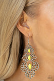 Paparazzi Earring - Flamboyant Frills - Yellow