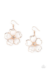 Paparazzi Earring - Petal Power - Rose Gold