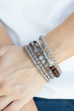 Paparazzi Bracelet - Free-Spirited Spiral - Silver
