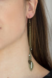 Paparazzi Earring - Chiming Leaflets - Brass