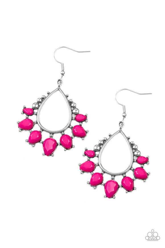 Paparazzi Earring - Flamboyant Ferocity - Pink