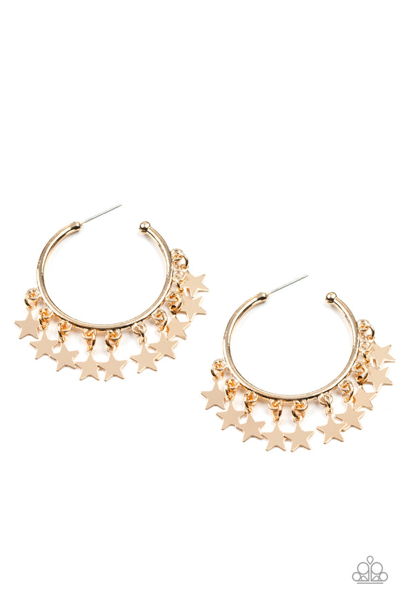Paparazzi Earring - Happy Independence Day - Gold