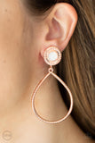 Paparazzi Earring - Fairytale Finish - Copper Clip-On