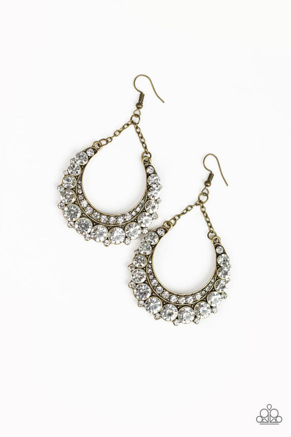 Paparazzi Earring - Once In A SHOWTIME - Brass LOP
