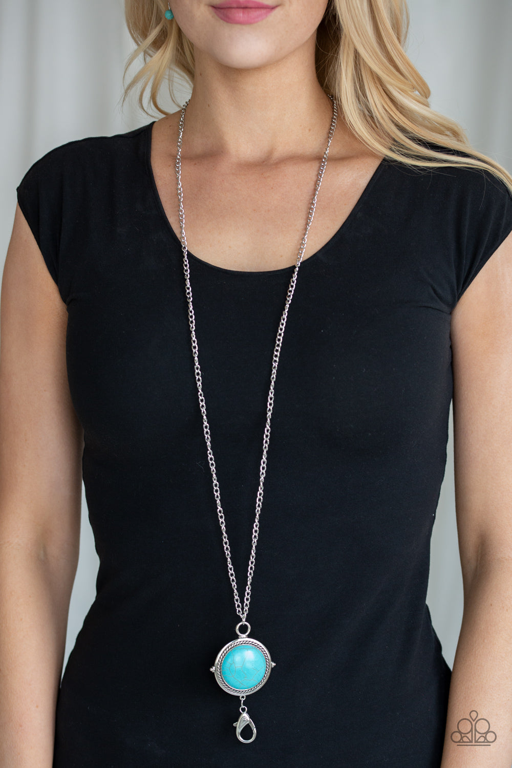 Paparazzi Necklace Desert Equinox Blue Lanyard