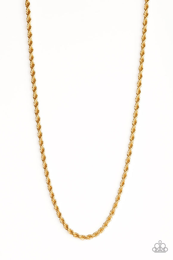 Paparazzi Urban Necklace - Double Dribble - Gold
