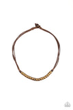 Paparazzi Urban Necklace - On The TREASURE Hunt - Brown