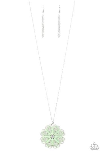 Paparazzi Necklace - Spin Your PINWHEELS - Green