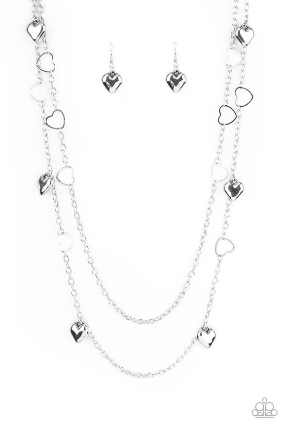 Paparazzi Necklace - Chicly Cupid - Silver