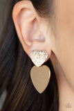 Paparazzi Earring - Heart-Racing Refinement - Gold