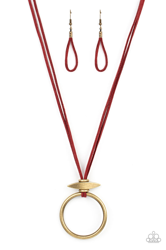 Paparazzi Necklace - Noticeably Nomad - Red