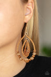 Paparazzi Earring - Prana Party - Brown