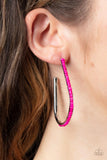 Paparazzi Earring - Beaded Bauble - Pink