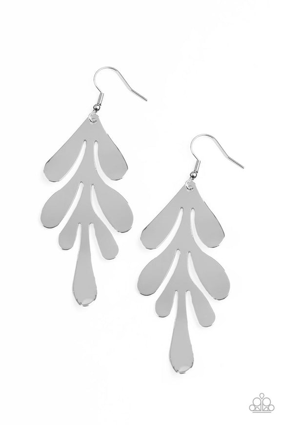 Paparazzi Earring - A FROND Farewell - Silver