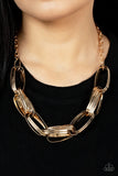Paparazzi Necklace - Fiercely Flexing - Gold
