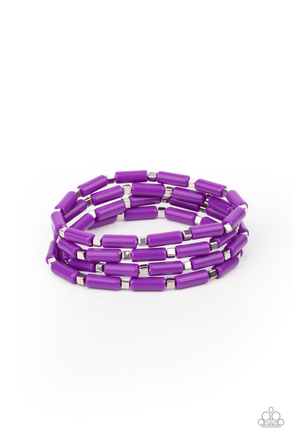 Paparazzi Bracelet - Radiantly Retro - Purple