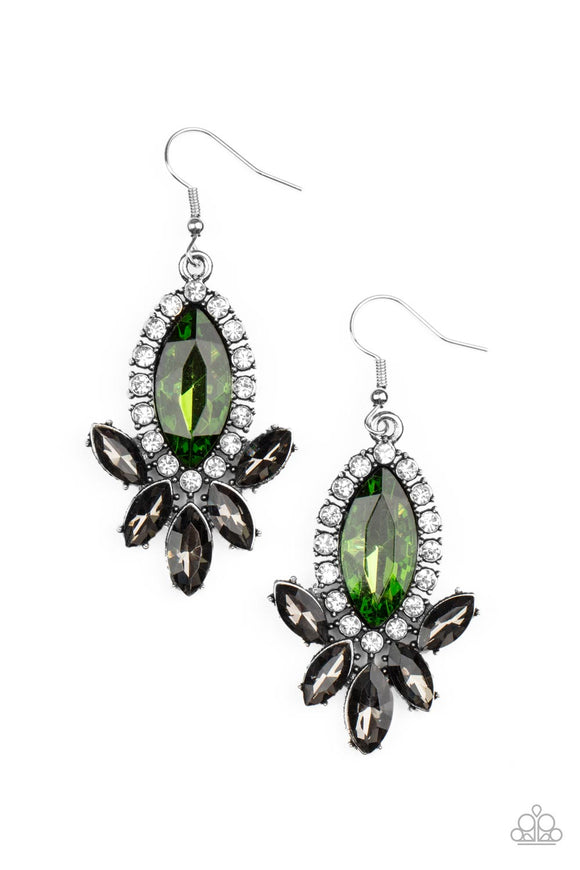 Paparazzi Earring - Serving Up Sparkle - Green