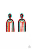 Paparazzi Earring - Rainbow Remedy - Red Multi