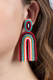 Paparazzi Earring - Rainbow Remedy - Red Multi