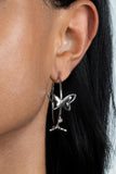 Paparazzi Earring - Full Out Flutter - Pink Hoop
