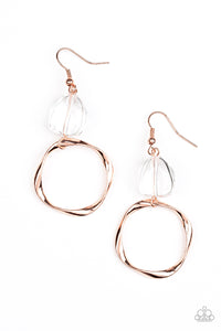 Paparazzi Earring - All Clear - Copper