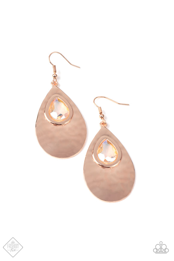 Paparazzi Earring - Tranquil Trove - Rose Gold