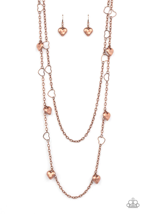 Paparazzi Necklace - Chicly Cupid - Copper