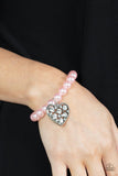 Paparazzi Bracelet - Cutely Crushing - Pink Heart