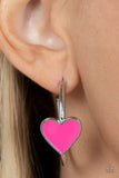Paparazzi Earring - Kiss Up - Pink Hoop