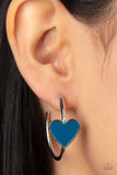 Paparazzi Earring - Kiss Up - Blue Hoop