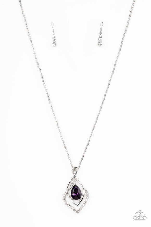 Paparazzi Necklace - Dauntless Demure - Purple