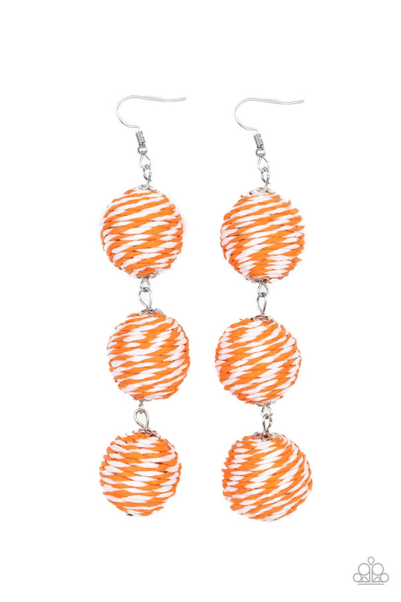 Paparazzi Earring - Laguna Lanterns - Orange